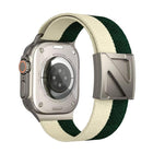 Z Shaped Magnetic Clasp Two Color Nylon Watch Band