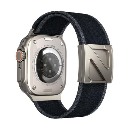 Z Shaped Magnetic Clasp Two Color Nylon Watch Band