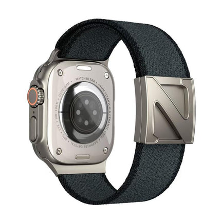 Z Shaped Magnetic Clasp Two Color Nylon Watch Band - DealBuddy