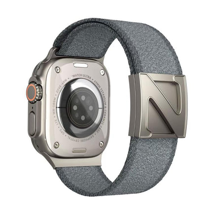 Z Shaped Magnetic Clasp Two Color Nylon Watch Band - DealBuddy