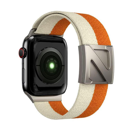 Z Shaped Magnetic Clasp Two Color Nylon Watch Band