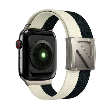 Z Shaped Magnetic Clasp Two Color Nylon Watch Band