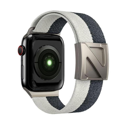 Z Shaped Magnetic Clasp Two Color Nylon Watch Band