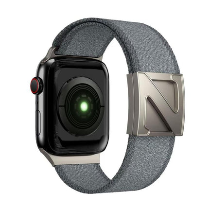 Z Shaped Magnetic Clasp Two Color Nylon Watch Band - DealBuddy