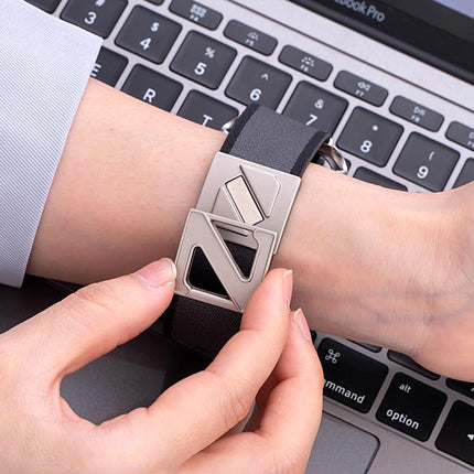 Z Shaped Magnetic Clasp Two Color Nylon Watch Band