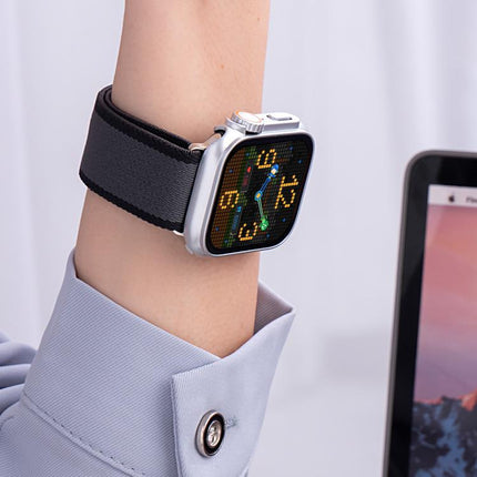 Z Shaped Magnetic Clasp Two Color Nylon Watch Band