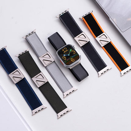 Z Shaped Magnetic Clasp Two Color Nylon Watch Band