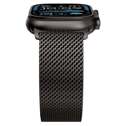 Metal Clasp Coarse Mesh Milan Stainless Steel Watch Band
