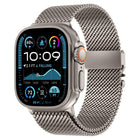 Metal Clasp Coarse Mesh Milan Stainless Steel Watch Band
