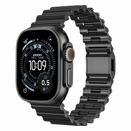 Ocean Wave Magnetic Buckle Stainless Steel Watch Band