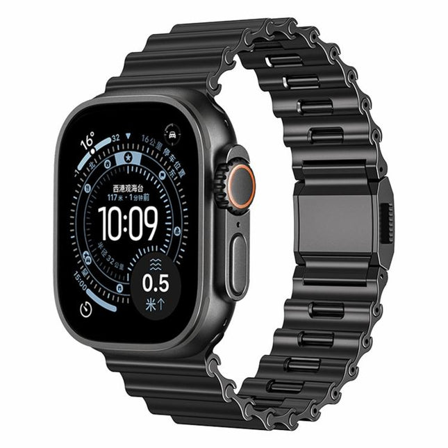 Ocean Wave Magnetic Buckle Stainless Steel Watch Band