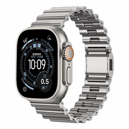 Ocean Wave Magnetic Buckle Stainless Steel Watch Band