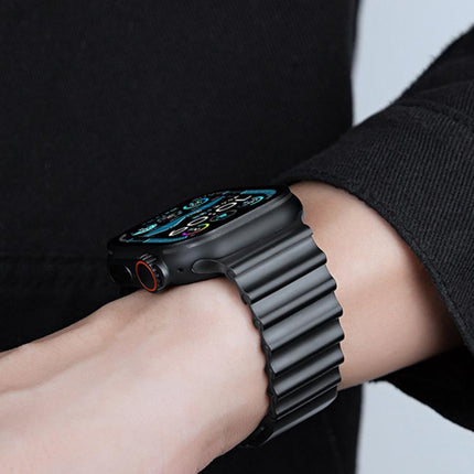 Ocean Wave Magnetic Buckle Stainless Steel Watch Band - DealBuddy