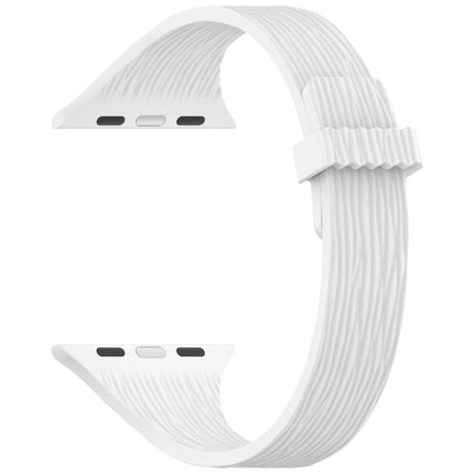 Water Wood Grain Small Waist Magnetic Silicone Watch Band, For Apple Watch 46mm / 49mm / 45mm / 44mm, For Apple Watch 42mm / 41mm / 40mm / 38mm - DealBuddy