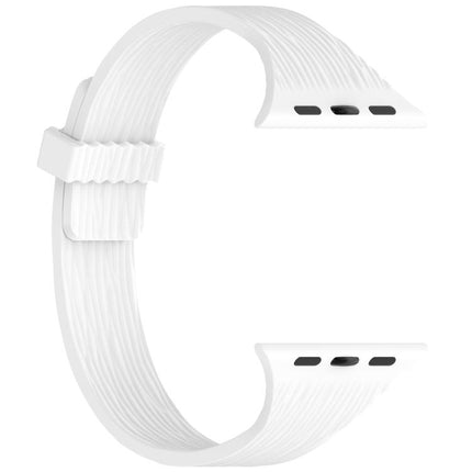 Water Wood Grain Small Waist Magnetic Silicone Watch Band, For Apple Watch 46mm / 49mm / 45mm / 44mm, For Apple Watch 42mm / 41mm / 40mm / 38mm - DealBuddy