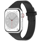 Water Wood Grain Small Waist Magnetic Silicone Watch Band