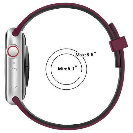Water Wood Grain Small Waist Magnetic Silicone Watch Band