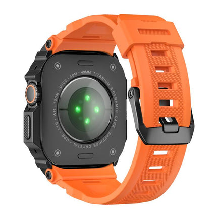 Vibrant Zinc Alloy Cover Integrated Silicone Watch Band