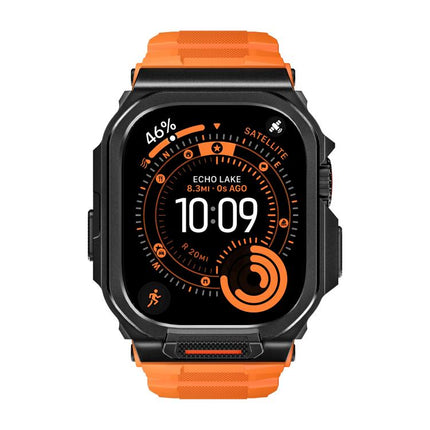 Vibrant Zinc Alloy Cover Integrated Silicone Watch Band