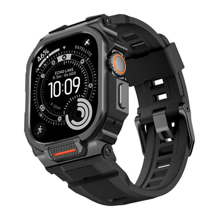 Vibrant Zinc Alloy Cover Integrated Silicone Watch Band