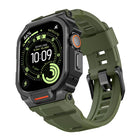 Vibrant Zinc Alloy Cover Integrated Silicone Watch Band
