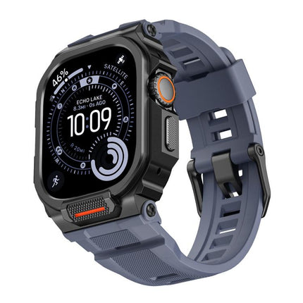 Vibrant Zinc Alloy Cover Integrated Silicone Watch Band