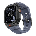 Vibrant Zinc Alloy Cover Integrated Silicone Watch Band