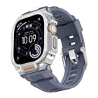 Vibrant Zinc Alloy Cover Integrated Silicone Watch Band