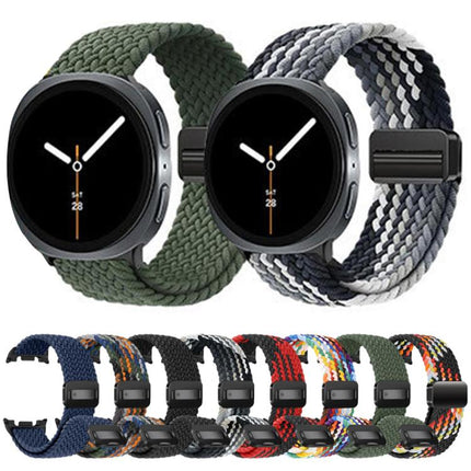 Magnetic Snap Elastic Nylon Braided Watch Band