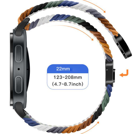 Magnetic Snap Elastic Nylon Braided Watch Band