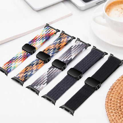 Magnetic Snap Elastic Nylon Braided Watch Band - DealBuddy