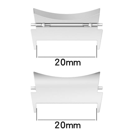 One Pair 20mm Stainless Steel Metal Head Watch Band Connector