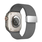 Single Color Magnetic Snap Four Strand Elastic Nylon Watch Band