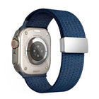 Single Color Magnetic Snap Four Strand Elastic Nylon Watch Band