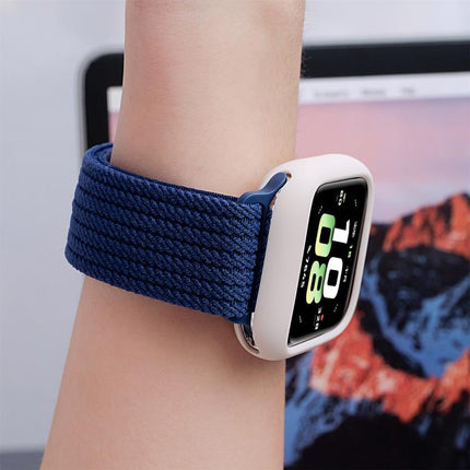Single Color Magnetic Snap Four Strand Elastic Nylon Watch Band
