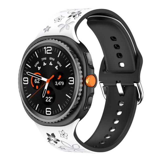 Dual Color Engraved Silicone Watch Band
