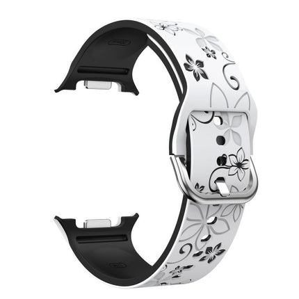 Dual Color Engraved Silicone Watch Band
