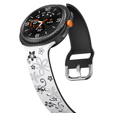 Dual Color Engraved Silicone Watch Band