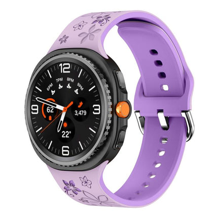 Dual Color Engraved Silicone Watch Band