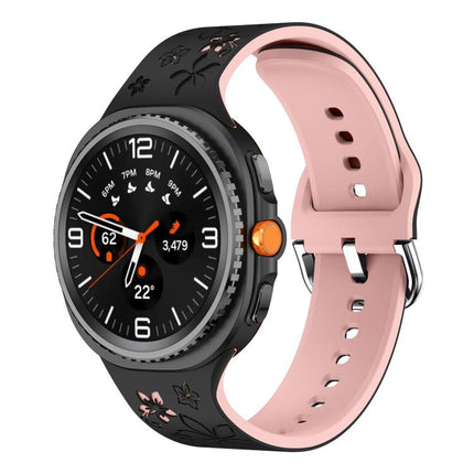 Dual Color Engraved Silicone Watch Band