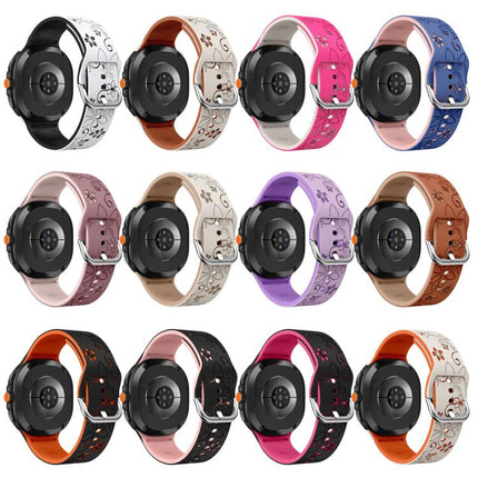 Dual Color Engraved Silicone Watch Band