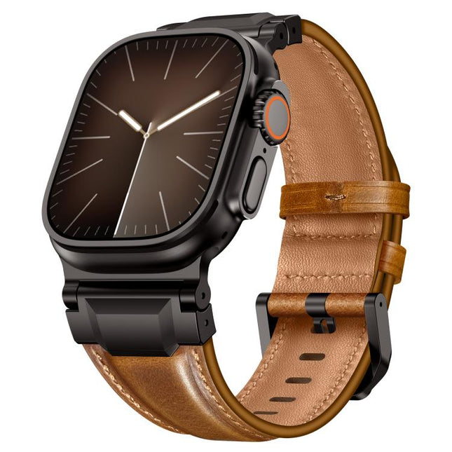 Armour-style Leather Watch Band