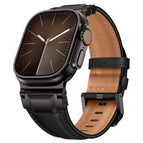 Black Nappa Leather Black Buckle
