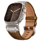 New Dark Brown Crazy Horse Titanium Buckle
