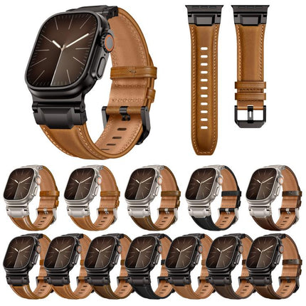 Armour-style Leather Watch Band