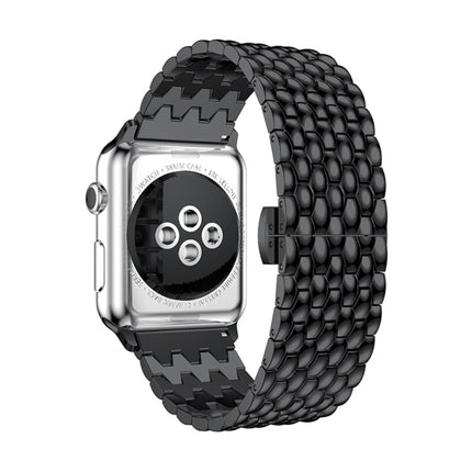 Dragon Grain Solid Stainless Steel Wrist Strap Watch Band for Apple Watch Series 3 & 2 & 1 38mm - DealBuddy