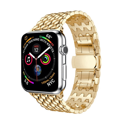 Dragon Grain Solid Stainless Steel Wrist Strap Watch Band for Apple Watch Series 3 & 2 & 1 38mm - DealBuddy