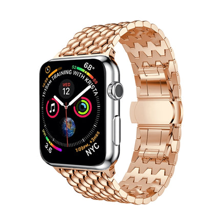 Dragon Grain Solid Stainless Steel Wrist Strap Watch Band for Apple Watch Series 3 & 2 & 1 38mm - DealBuddy