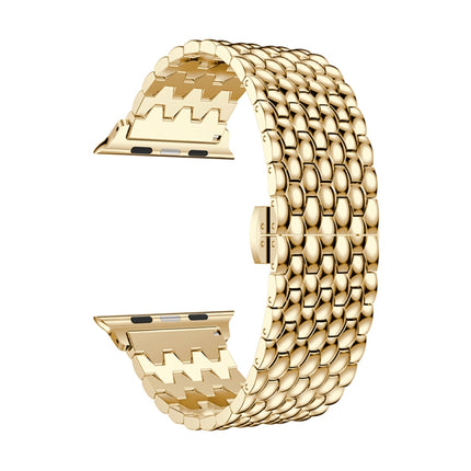 Dragon Grain Solid Stainless Steel Wrist Strap Watch Band for Apple Watch Series 3 & 2 & 1 42mm - DealBuddy