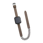 Diamond Encrusted Bracelet Genuine Leather Watch Band, For Apple Watch 46mm / 49mm / 45mm / 44mm, For Apple Watch 42mm / 41mm / 40mm / 38mm - DealBuddy